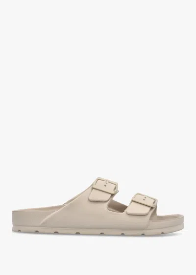 Hot Sand Beige Two Bar Eva Mules In Brown