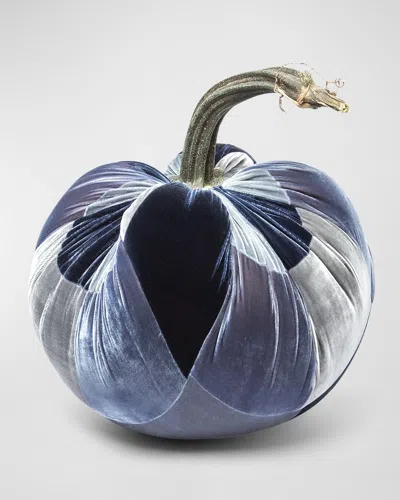 Hot Skwash Patchwork Halloween Pumpkin In Blue Patchwork