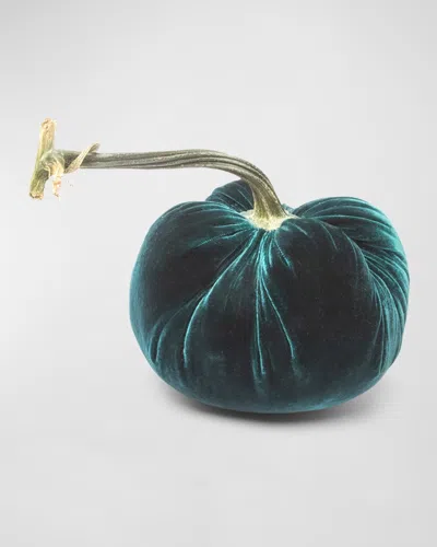 Hot Skwash Velvet Halloween Pumpkin, 6" In Sea