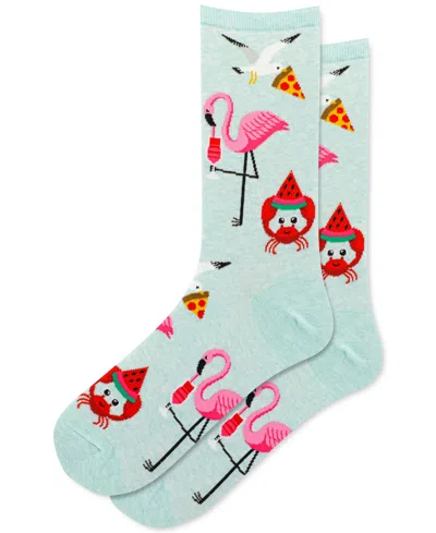 Hot Sox Summer Flamingo Seagull & Crab Socks