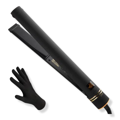 Hot Tools Pro Artist Black Gold 1" Micro Shine Flat Iron - Black