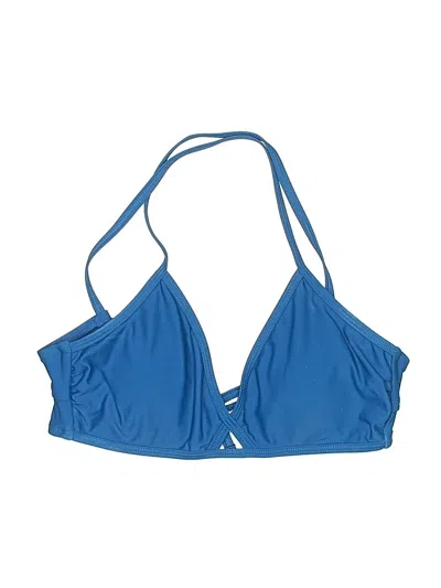 Pre-owned Hot Water Swimsuit Top Blue Swimwear