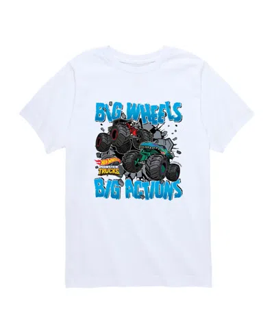 Hot Wheels Babies' Big Actions Big Wheels Toddler Boys' 2t-5t Short-sleeve Graphic T-shirt In White