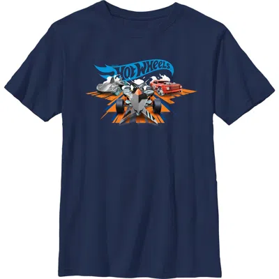 Hot Wheels Kids' Boy's  Bad To The Blade Race Graphic T-shirt In Blue
