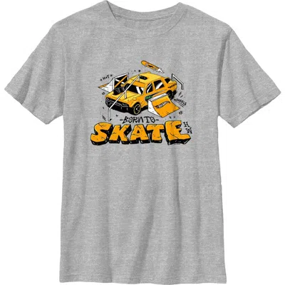 Hot Wheels Kids' Boy's  Born To Skate Graphic T-shirt In Gray