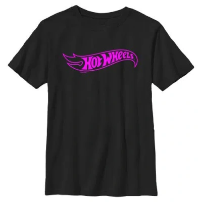 Hot Wheels Kids' Boy's  Classic Pink Logo Graphic T-shirt In Black