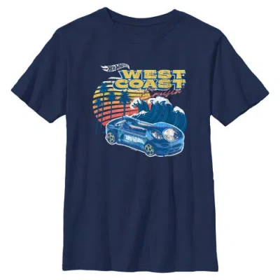 Hot Wheels Kids' Boy's  Distressed West Coast Wave Graphic T-shirt In Blue