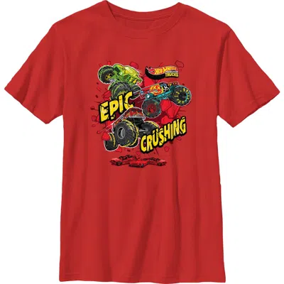Hot Wheels Kids' Boy's  Epic Crushing Cars Graphic T-shirt In Red