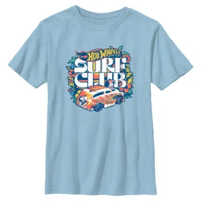 Hot Wheels Kids' Boy's  Floral Surf Club Badge Graphic T-shirt In Blue