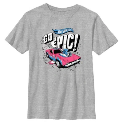 Hot Wheels Kids' Boy's  Go Epic Retro Car Graphic T-shirt In Gray