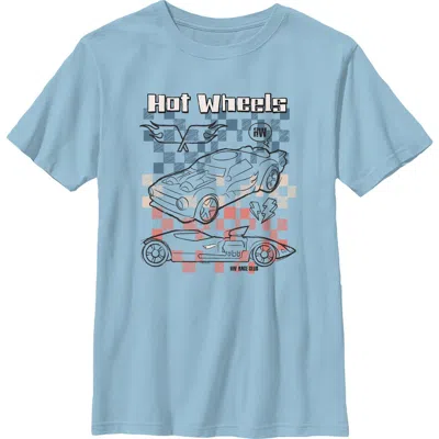 Hot Wheels Kids' Boy's  Hw Checkered Blueprint Graphic T-shirt