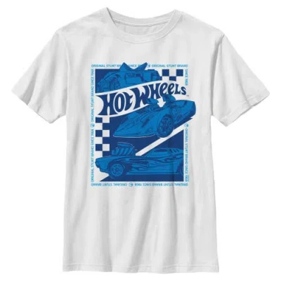 Hot Wheels Kids' Boy's  Original Stunt Brand Graphic T-shirt In White