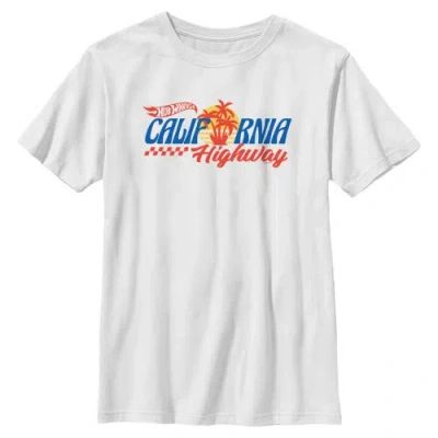 Hot Wheels Kids' Boy's  Palm Trees California Highway Graphic T-shirt In White