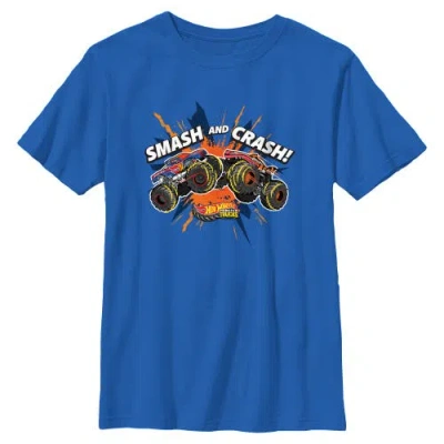Hot Wheels Kids' Boy's  Smash And Crash Graphic T-shirt In Blue
