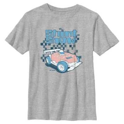 Hot Wheels Kids' Boy's  Stunt Show Race Graphic T-shirt In Gray