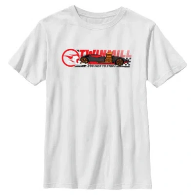 Hot Wheels Kids' Boy's  Twin Mill Too Fast To Stop Graphic T-shirt In White