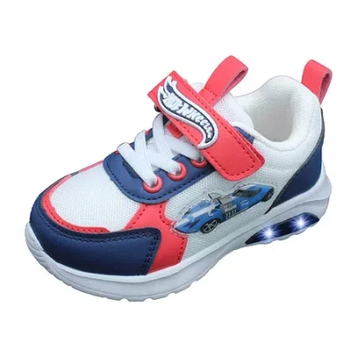 Hot Wheels Babies' Boys Light-up Sneakers In Blue