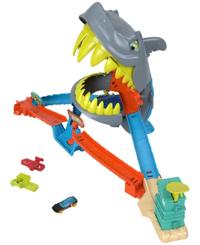 Hot Wheels City Shark Chomp Beach Playset In Transparent