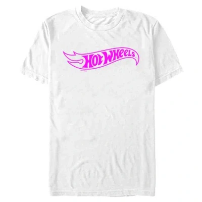 Hot Wheels Classic Pink Logo  Graphic T-shirt In White