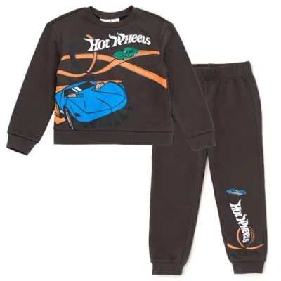 Hot Wheels Kids'  Fleece 2-piece Sweatshirt And Pants Set In Gray