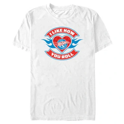 Hot Wheels I Like How You Roll Fire Heart  Graphic T-shirt In White