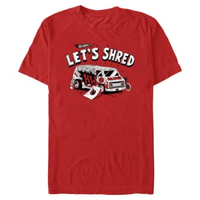 Hot Wheels Let's Shred Cartoon  Graphic T-shirt In Red