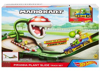 Pre-owned Hot Wheels Mario Kart Piranha Plant Slide Track Set