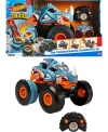 HOT WHEELS MONSTER TRUCKS HW CHANGING RHINOMITE RC IN 1:12 SCALE WITH 1:64 SCALE TOY TRUCK