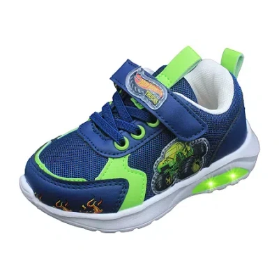Hot Wheels Babies' Monster Trucks Toddler Boys' Light-up 9 Toddler Boys Sneakers In Blue