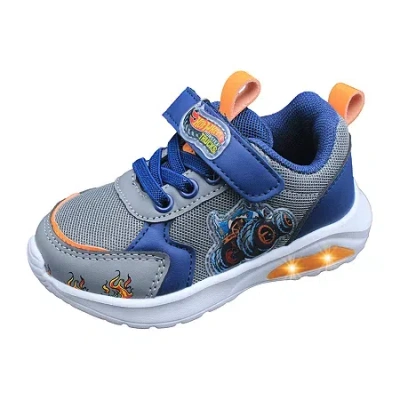 Hot Wheels Babies' Monster Trucks Toddler Boys' Light-up 9 Toddler Boys Sneakers In Gray