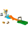 Hot Wheels Racerverse Jurassic World Blue's Raptor Rush Track Set With 2 Toy Die-cast Vehicles In Multicolor
