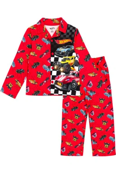 Hot Wheels Kids'  Racing 2-piece Pajama Shirt And Pants Set In Red