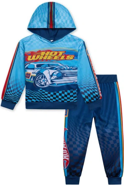 Hot Wheels Kids'  Racing Fleece Hoodie And Pants Set In Blue