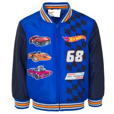 Hot Wheels Kids'  Racing Zip-up Bomber Jacket In Blue