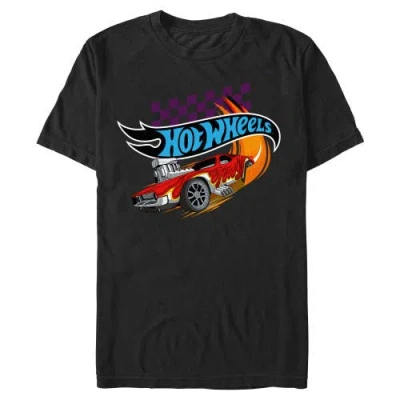 Hot Wheels Rodger Dodger Red Flame  Graphic T-shirt In Black