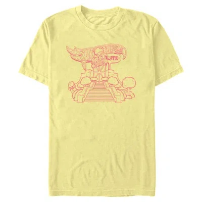 Hot Wheels Skate Jumping Outline  Graphic T-shirt In Yellow