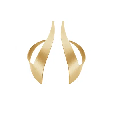 Hota Hota Jewellery Women's Attitude Earrings – Matte – Gold-plated – Pair