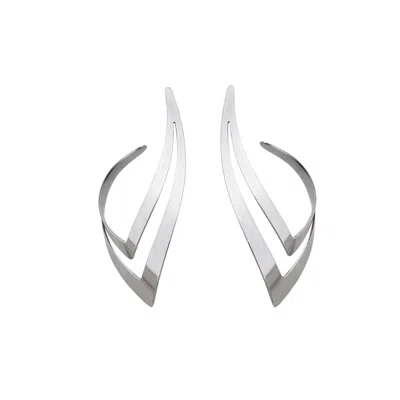 Hota Hota Jewellery Women's Silver Genesis Earring - High Polish - Pair
