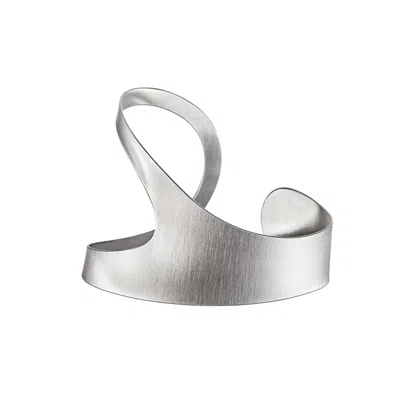 Hota Hota Jewellery Women's Silver Obsession Palm Cuff – Matte – Left