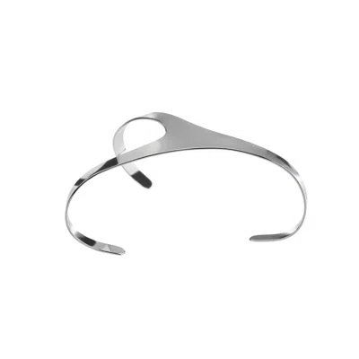 Hota Hota Jewellery Women's Silver Seduction Palm Cuff – High Polish – Left