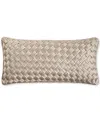 Hotel Collection Basketweave Decorative Pillow, 12" X 24", Exclusively At Macy's In Blush