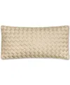 HOTEL COLLECTION BASKETWEAVE DECORATIVE PILLOW, 12" X 24", EXCLUSIVELY AT MACY'S