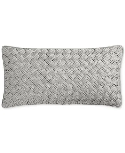 Hotel Collection Basketweave Decorative Pillow, 12" X 24", Exclusively At Macy's In White