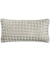 Hotel Collection Basketweave Decorative Pillow, 12" X 24", Exclusively At Macy's In White