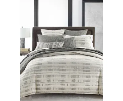 Hotel Collection Broken Stripe 3-pc. Comforter Set, Full/queen, Exclusively At Macy's In Gray