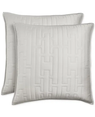 Hotel Collection Chain Links 2-pc. Sham Set, European, Exclusively At Macy's In Gray