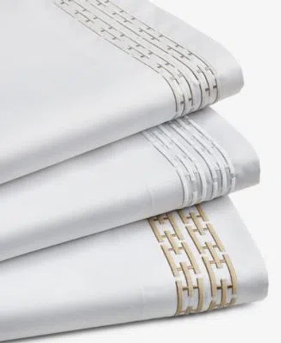 Hotel Collection Chain Links Embroidered 100 Pima Cotton Sheet Sets Exclusively At Macys In White