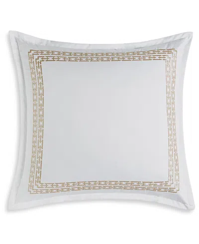 Hotel Collection Chain Links Embroidery 100% Pima Cotton 2-pc. Sham Set, Euro, Exclusively At Macy's In Champagne