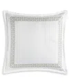 Hotel Collection Chain Links Embroidery 100% Pima Cotton 2-pc. Sham Set, Euro, Exclusively At Macy's In Silver