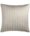 Hotel Collection Chrome Geo Decorative Pillow, 18" X 18", Exclusively At Macy's In Gray